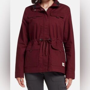 The North Face Women’s XS Burgundy Utility Field Jacket Drawstring 4 Pocket Coat